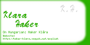 klara haker business card